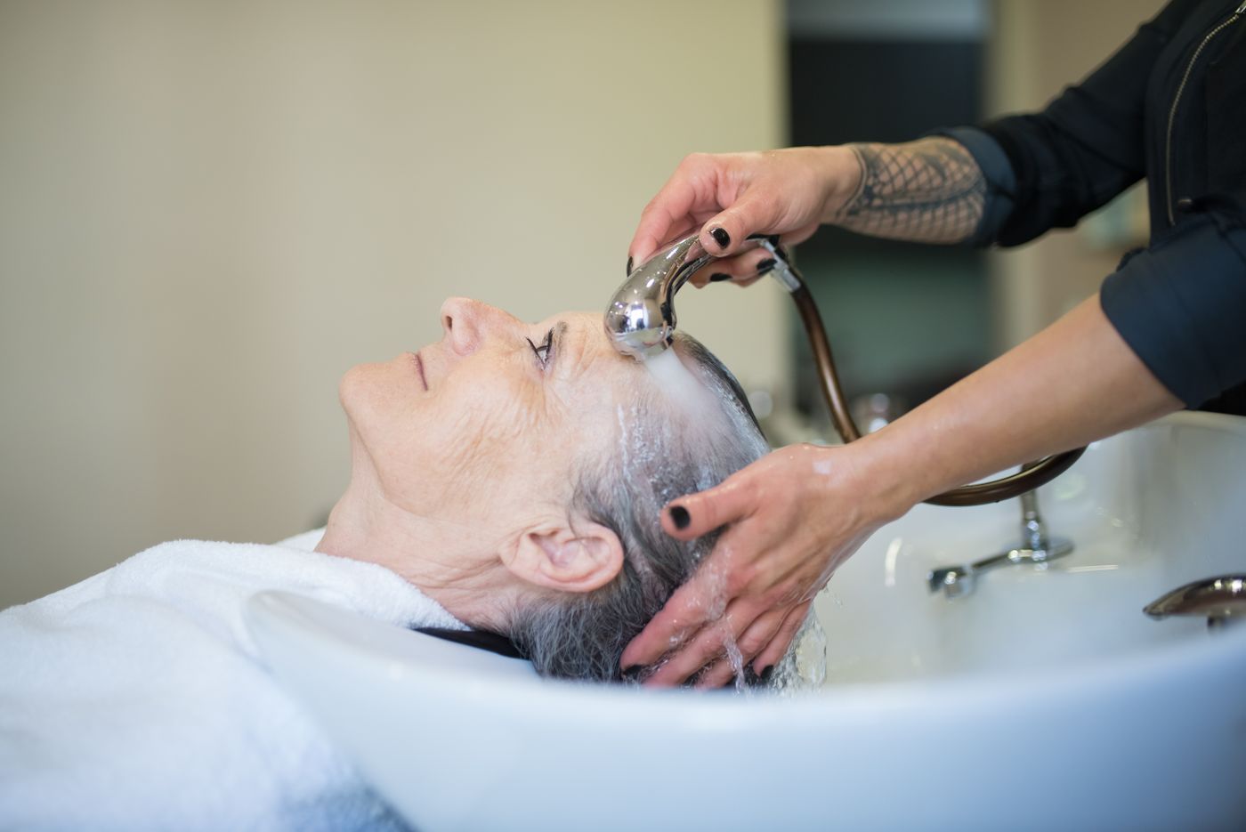 Shampoing au bac